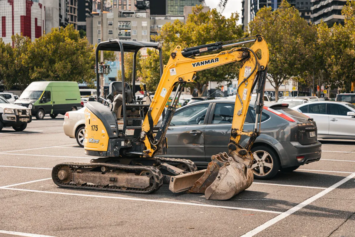 Illustrative mini excavator