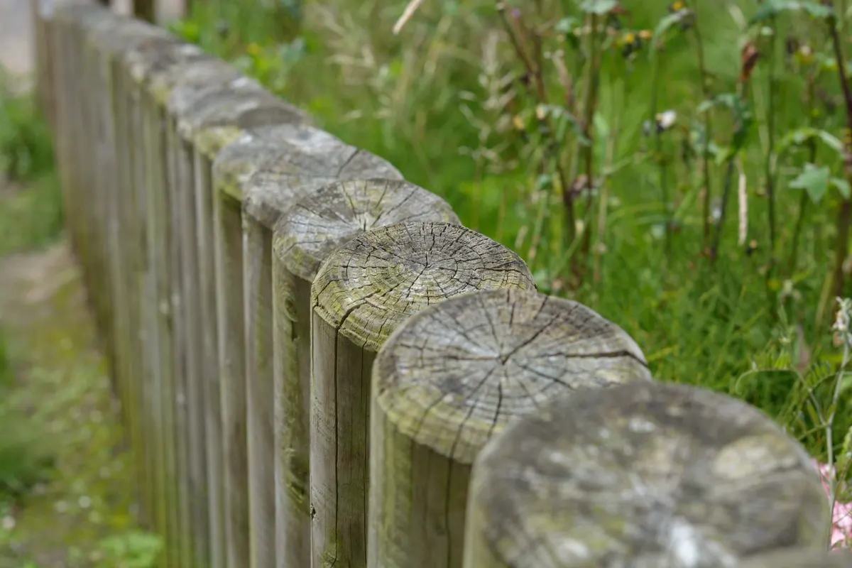 Illustrative wooden fence posts — typical small earthworks job